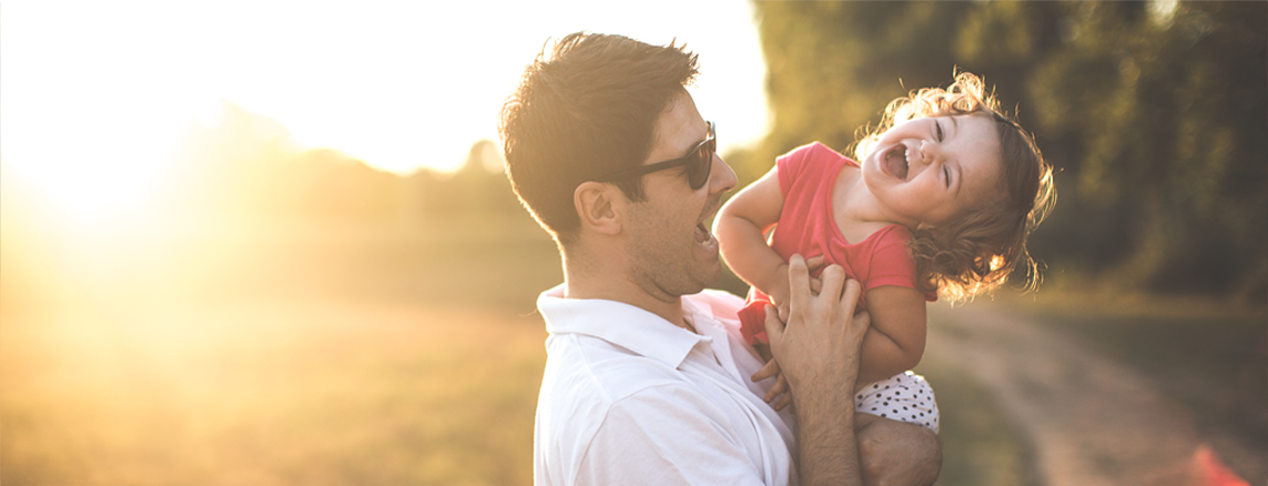 Father and Child Laughing
