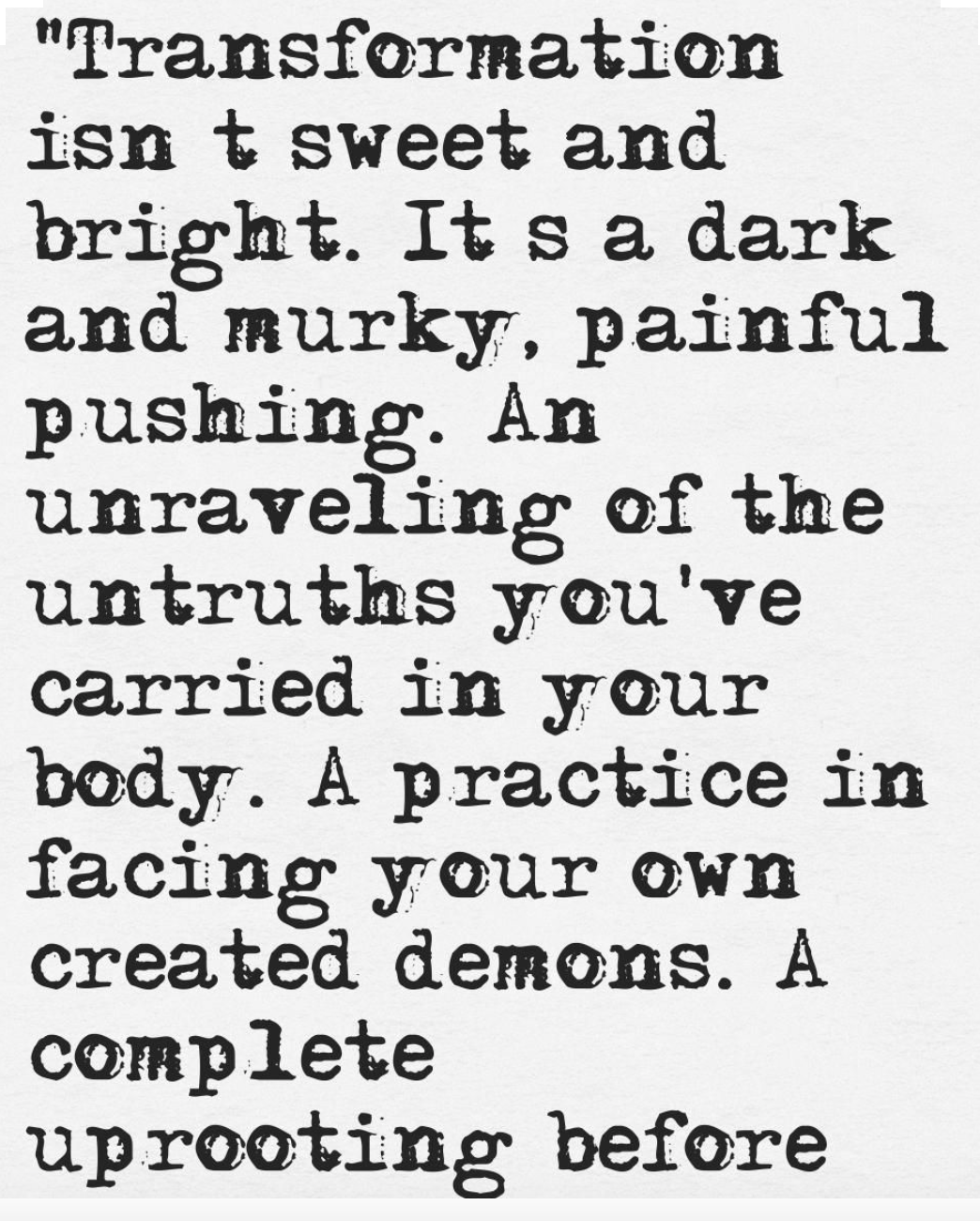 Transformation Quote