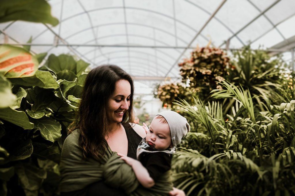 Woman and Child in Garden Tent