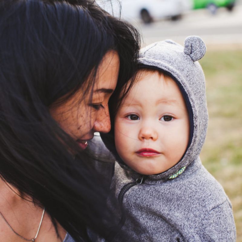 Mother Holding Child