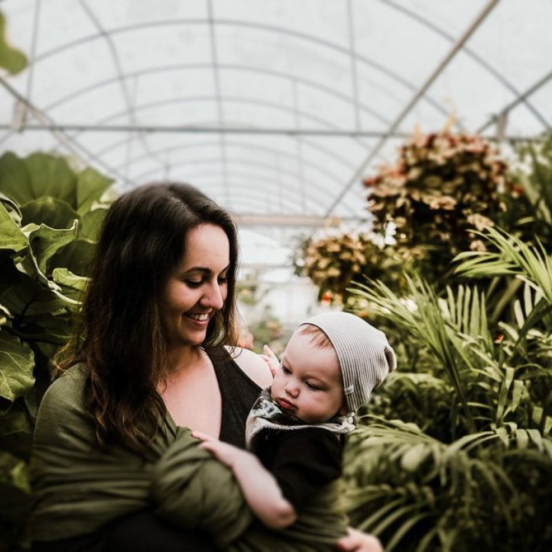 Woman and Child in Garden Tent